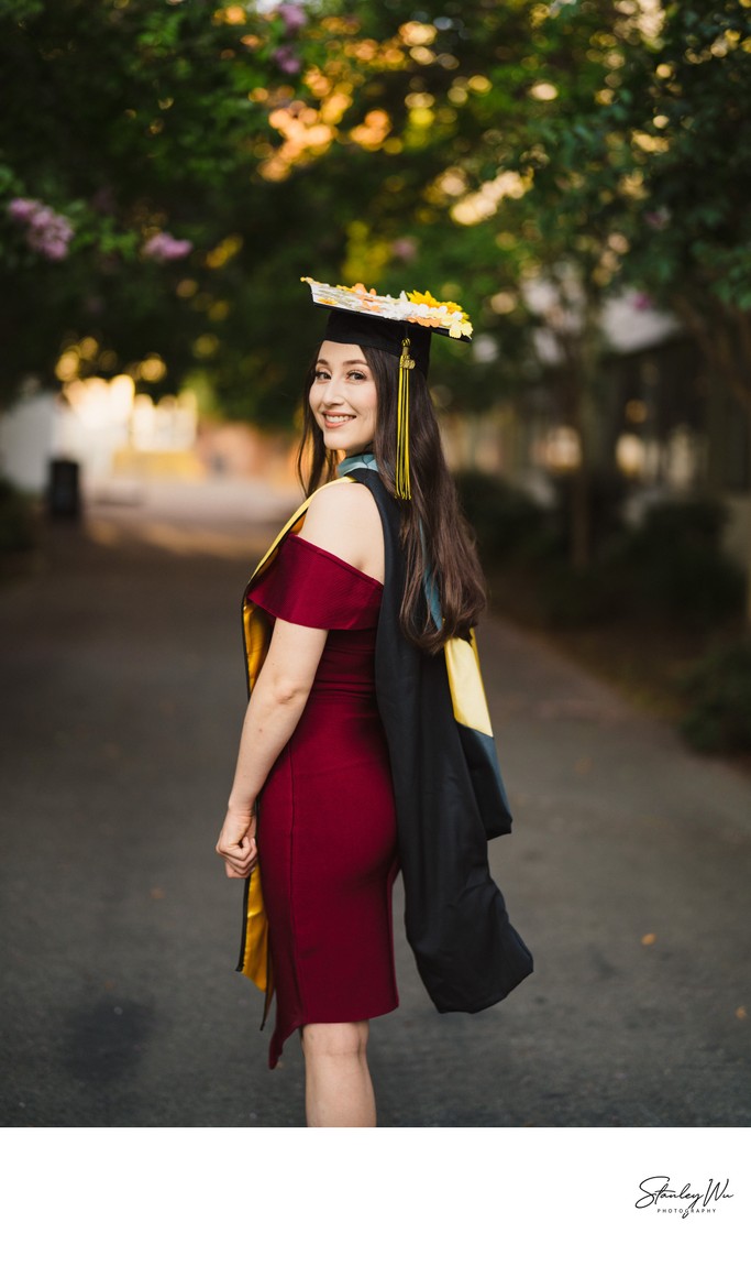 CSULA Graduation Portrait With Master's Academic Hood CSULA Graduation Portrait With Master's Academic Hood