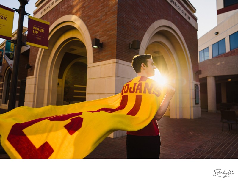Heroic USC Trojans Swim Athlete Portrait Heroic USC Trojans Swim Athlete Portrait
